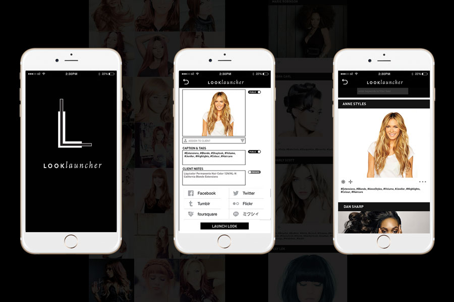 LOOKlauncher mobile application campaign artwork
